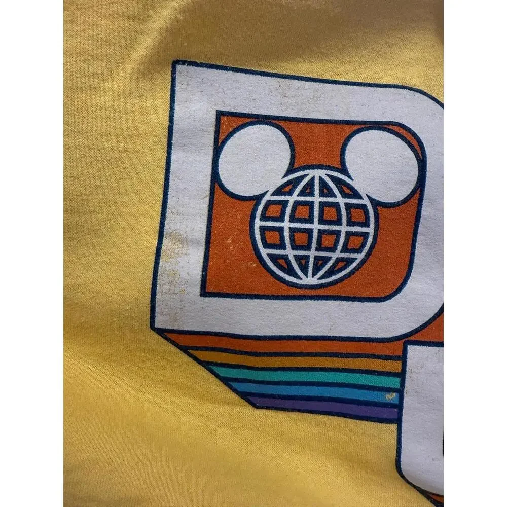 Walt Disney World Bright Yellow Retro Vibes Hoodie Hooded Sweatshirt XXL - Picture 6 of 6